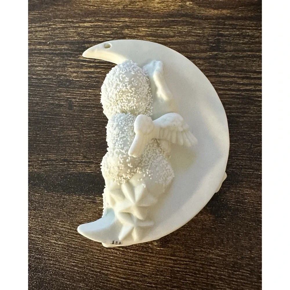 Vintage Dept 56 Snowbabies Lot Moon Stars Ornament Celebrate Hinged Box